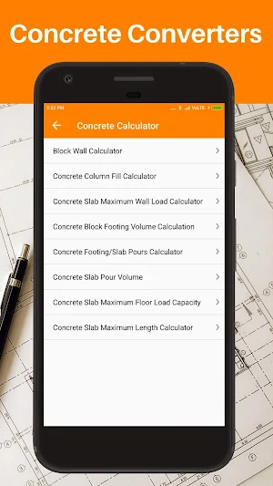 Civil Calculators & Converters Screenshot 2