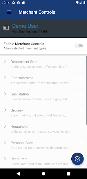 CCF Card Controls Screenshot 2