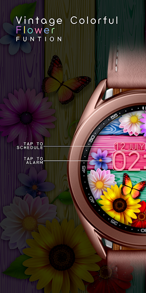 Vintage Colorful Flower_Watchf Screenshot 1