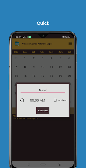 Quick Event Calendar Notes Screenshot 1