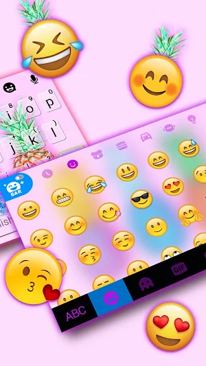 Colorful Pineapples Keyboard Theme Screenshot 2