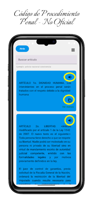 Código de Procedimiento Penal Screenshot 0