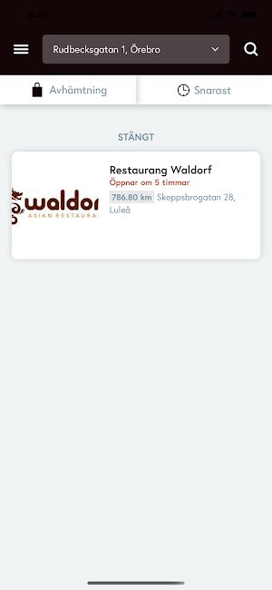 Restaurang Waldorf Screenshot 2