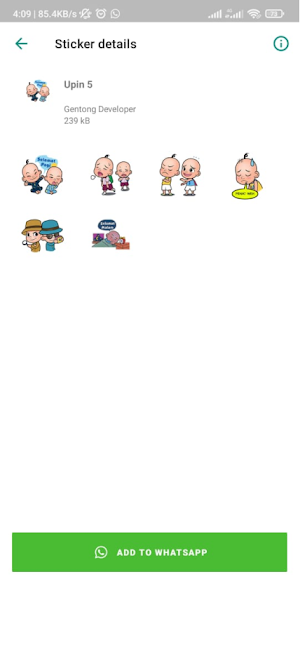Sticker WA Upin Ipin Screenshot 3