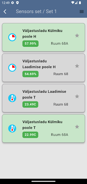 Sensors Monitoring Screenshot 1