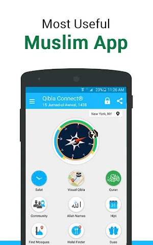 Qibla Connect® Find Direction- Prayer, Azan, Quran Screenshot 1