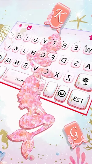 Pink Mermaid Keyboard Theme Screenshot 2