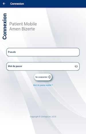 Patient Mobile Amen Bizerte Screenshot 1