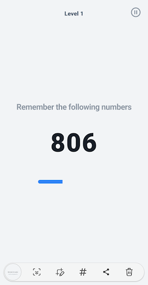 Number Memory Screenshot 2