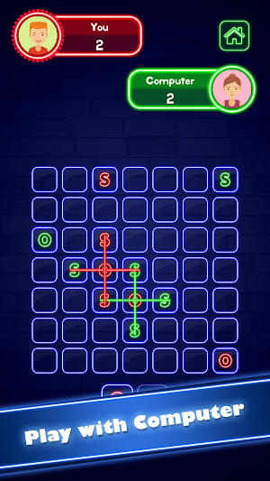 SOS Glow: Offline Multiplayer Board Screenshot 1