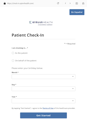 Kyruus Check-In Screenshot 1
