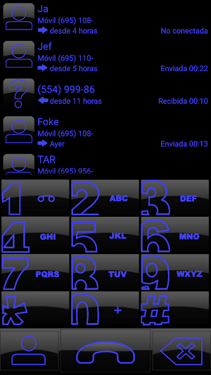 THEME BIG DARK BLUE EXDIALER Screenshot 0