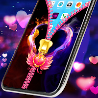 Heart zipper screen lock