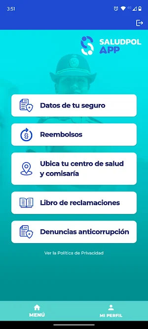Saludpol App Screenshot 2