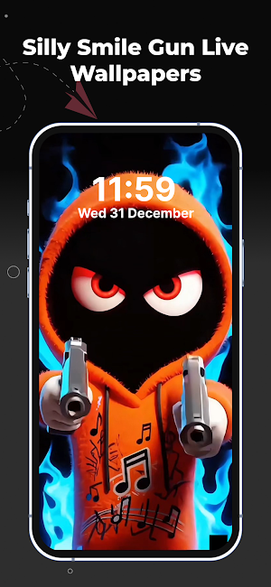 Silly Smile Gun Live Wallpaper Screenshot 0