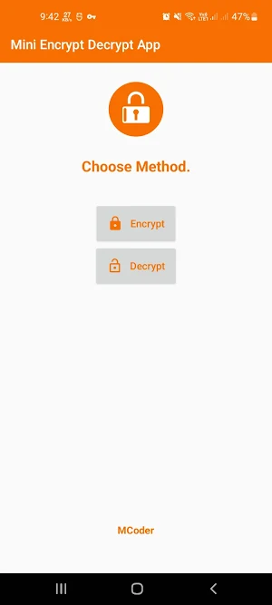 Mini Encrypt Decrypt App Screenshot 0