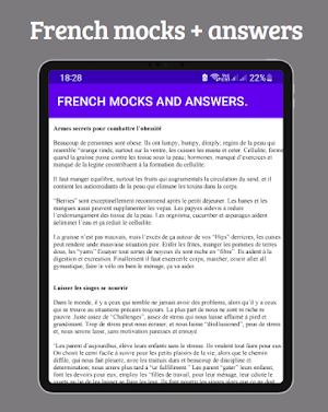 French: mocks & answers Screenshot 0