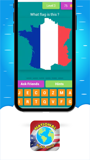 GUESS NATIONAL FLAG QUIZ Screenshot 1
