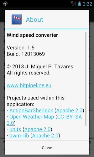 Wind speed converter Screenshot 3