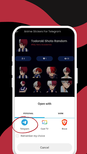 Anime Stickers For Telegram Screenshot 0
