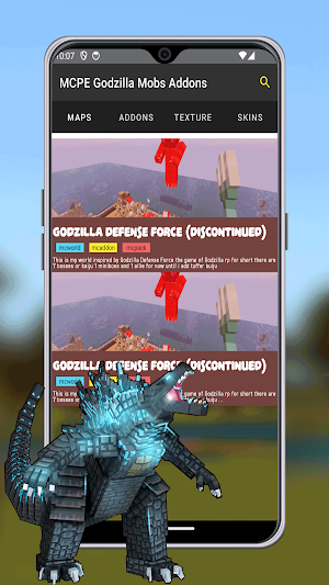 MCPE Godzilla Mobs Addons Screenshot 1