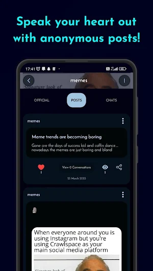 Crawlspace- An AI social media Screenshot 3