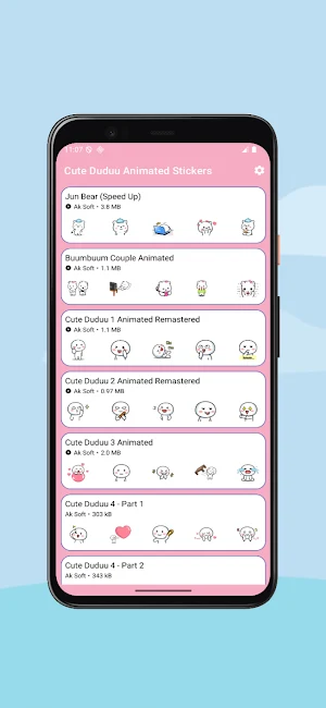 Cute Duduu Animated Stickers Screenshot 0