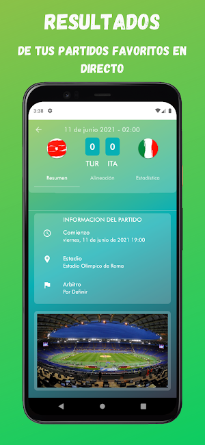 Eurocopa 2020 en 2021 - Resultados en vivo Screenshot 1