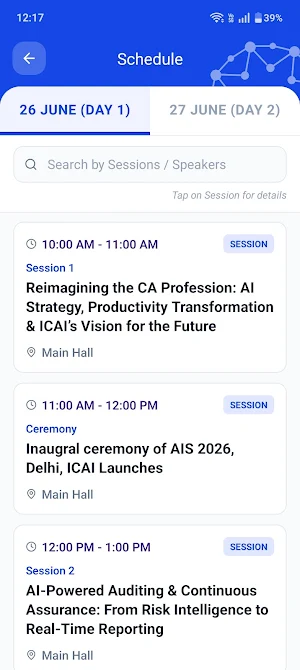 ICAI AIS 2026 Screenshot 2