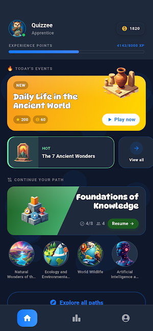 Quizzee - Trivia & Quiz Game Screenshot 1