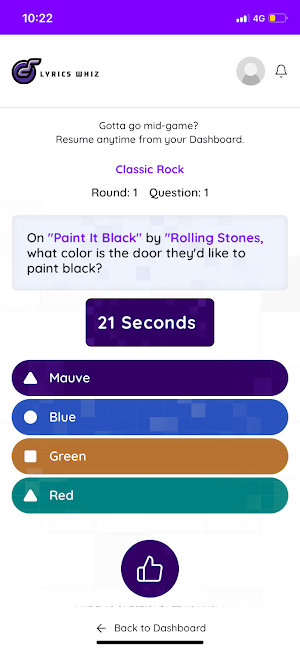 Lyrics Whiz Game Screenshot 2