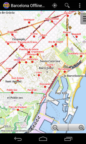 Barcelona Offline City Map Screenshot 1