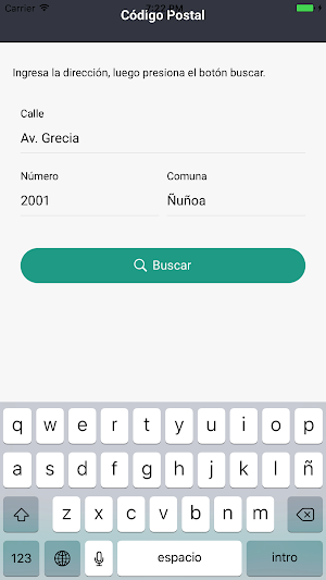 Código Postal Screenshot 1