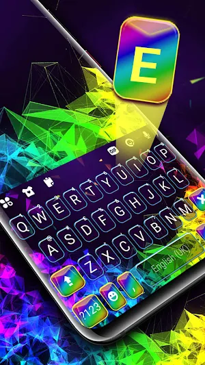 Prism Rainbow Keyboard Background Screenshot 1