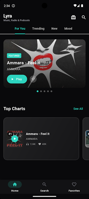 Lyra - Music, Radio & Podcasts Screenshot 1