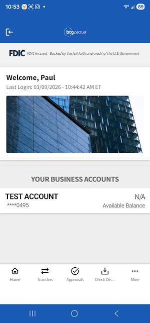 BTG Pactual Bank Business Screenshot 1
