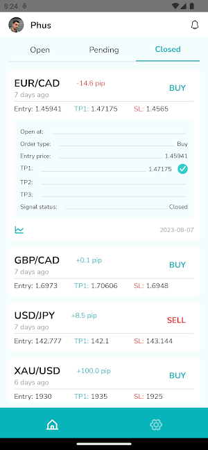 Signal Trading Screenshot 2