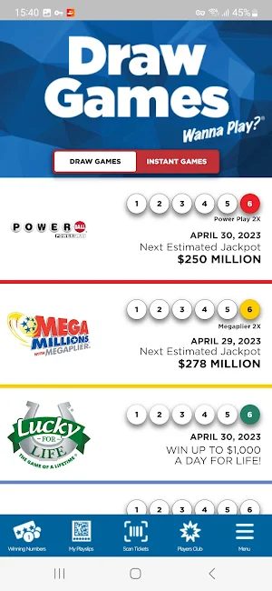 DE Lottery Players Club Screenshot 1