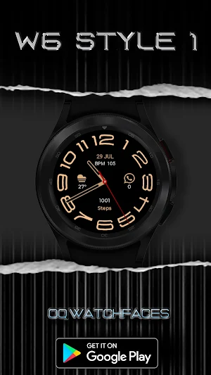 W6 Style 1 For Wear OS Screenshot 1