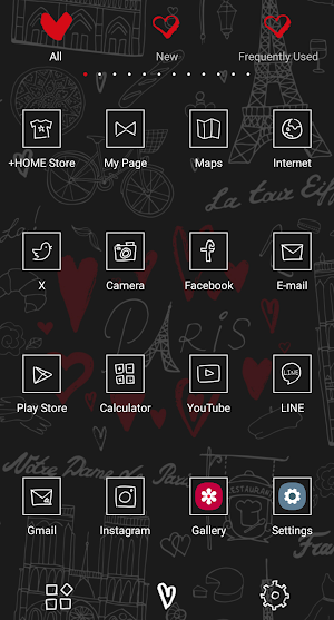 Paris Pattern Theme +HOME Screenshot 2