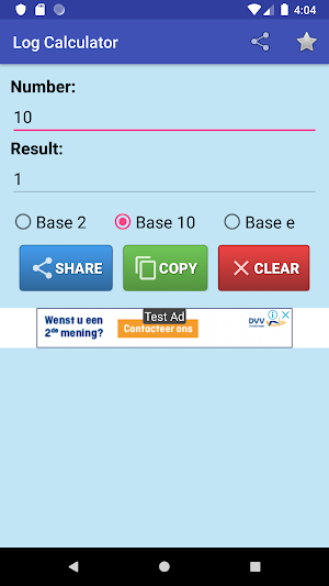 Log Antilog Calculator Screenshot 1