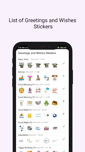 Greetings and Wishes Stickers Screenshot 0