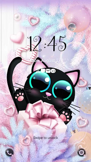 Blue Eye Black Cat - Wallpaper Screenshot 1