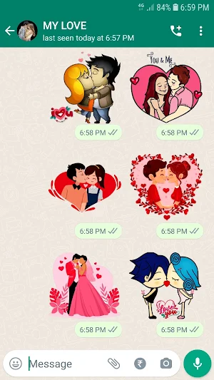 WASticker: Love Couple Sticker Screenshot 2