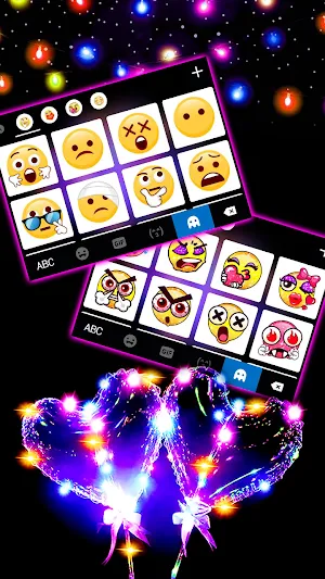 LED Heart Balloons Keyboard Background Screenshot 3