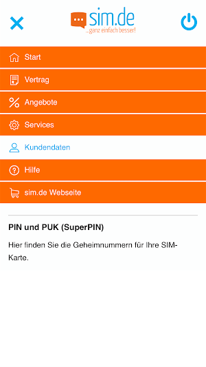 sim.de Servicewelt Screenshot 3