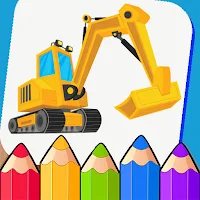Excavator Backhoe Coloring