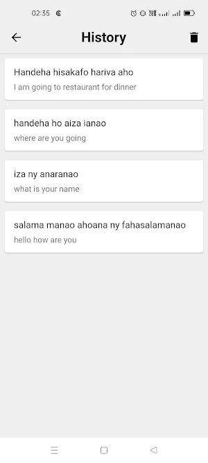 Malagasy To English Translator Screenshot 2