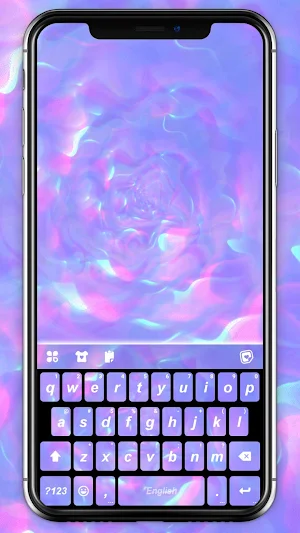 Purple Holographic Keyboard Background Screenshot 0