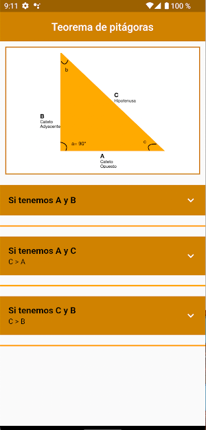 Teorema de Pitágoras App Screenshot 2